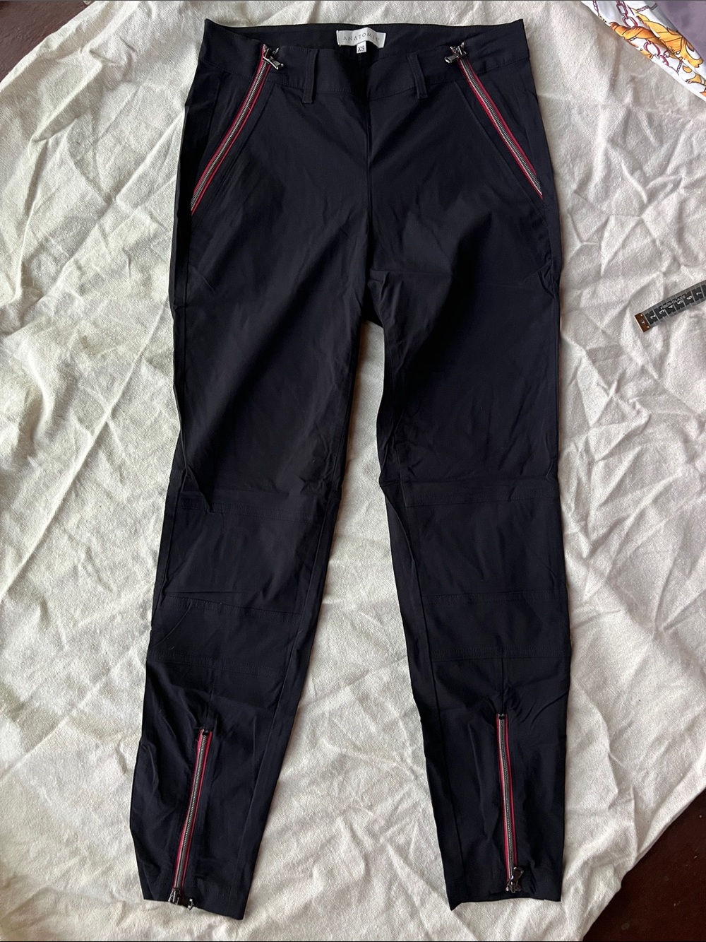 Anatomie Black Pants with Red-Trim Zippers